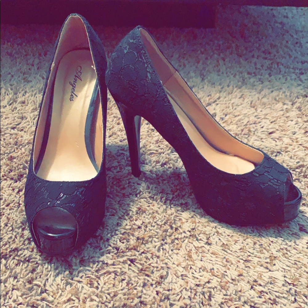 Black Lace PT Heels
